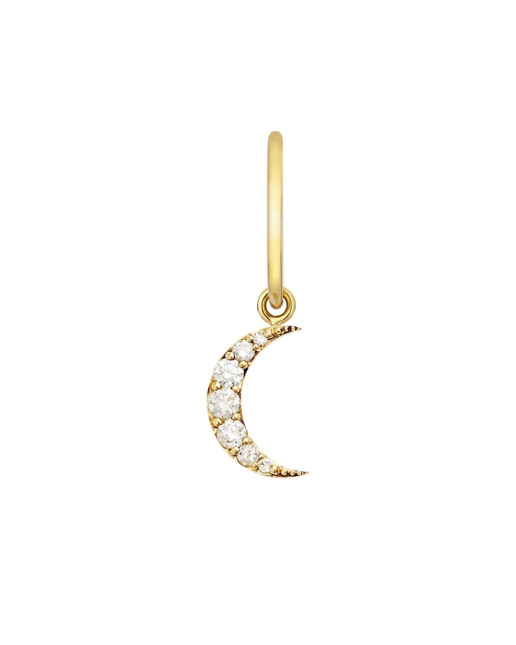 Zoe & Morgan Metallic Luna Diamond Single Hoop