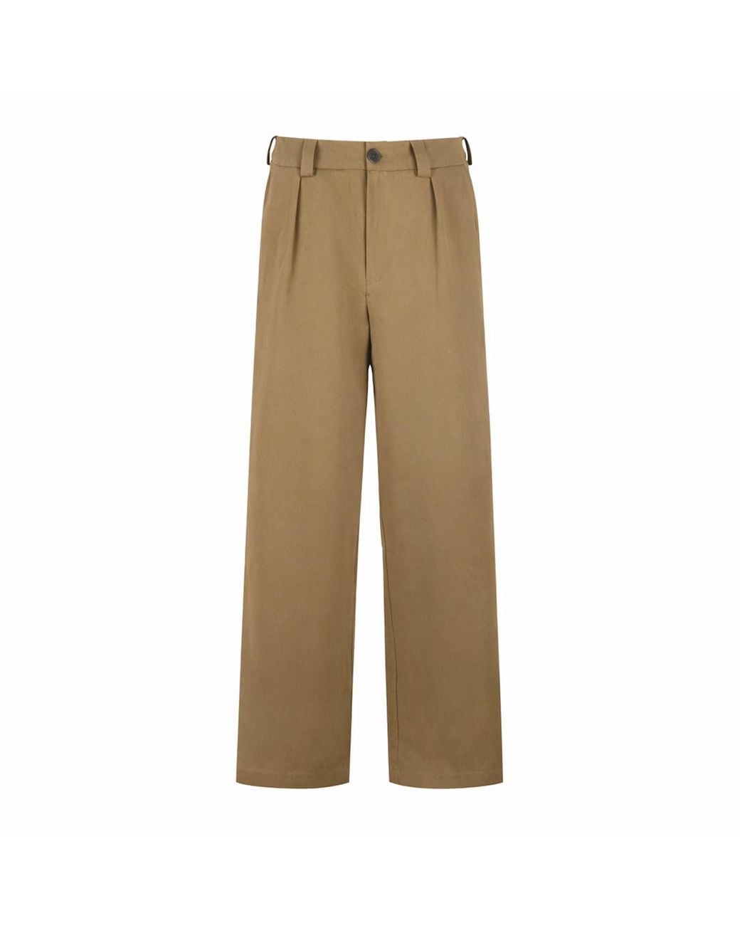 Gunda Hafner Ltd Natural Neutrals Cotton Twill Wide Leg Trousers