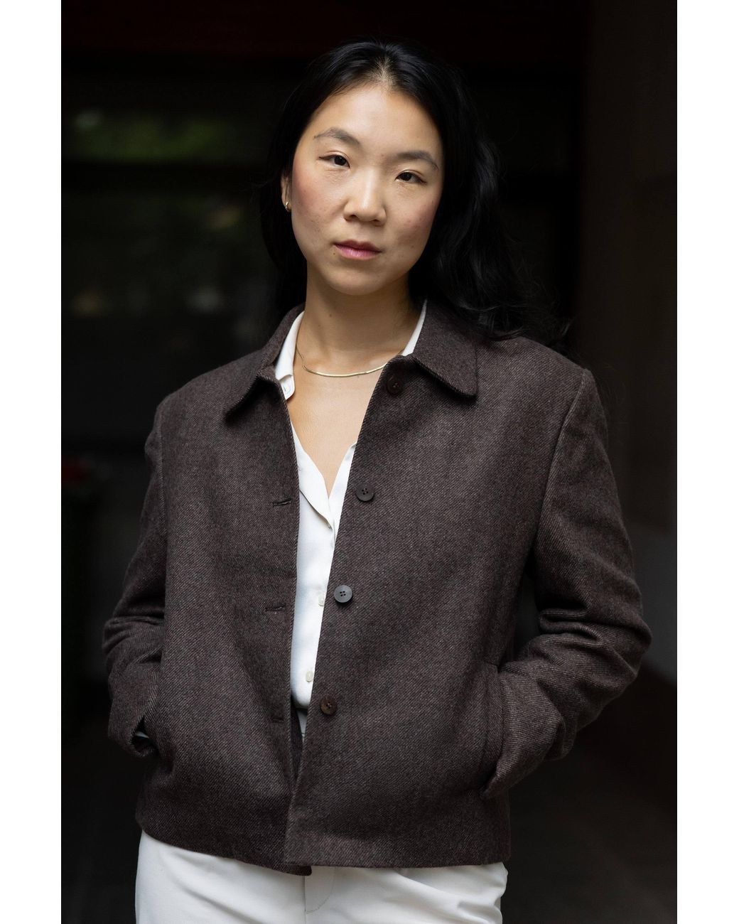 Stovaria Black Deep Himalayan Yak Wool Cropped Statement Jacket
