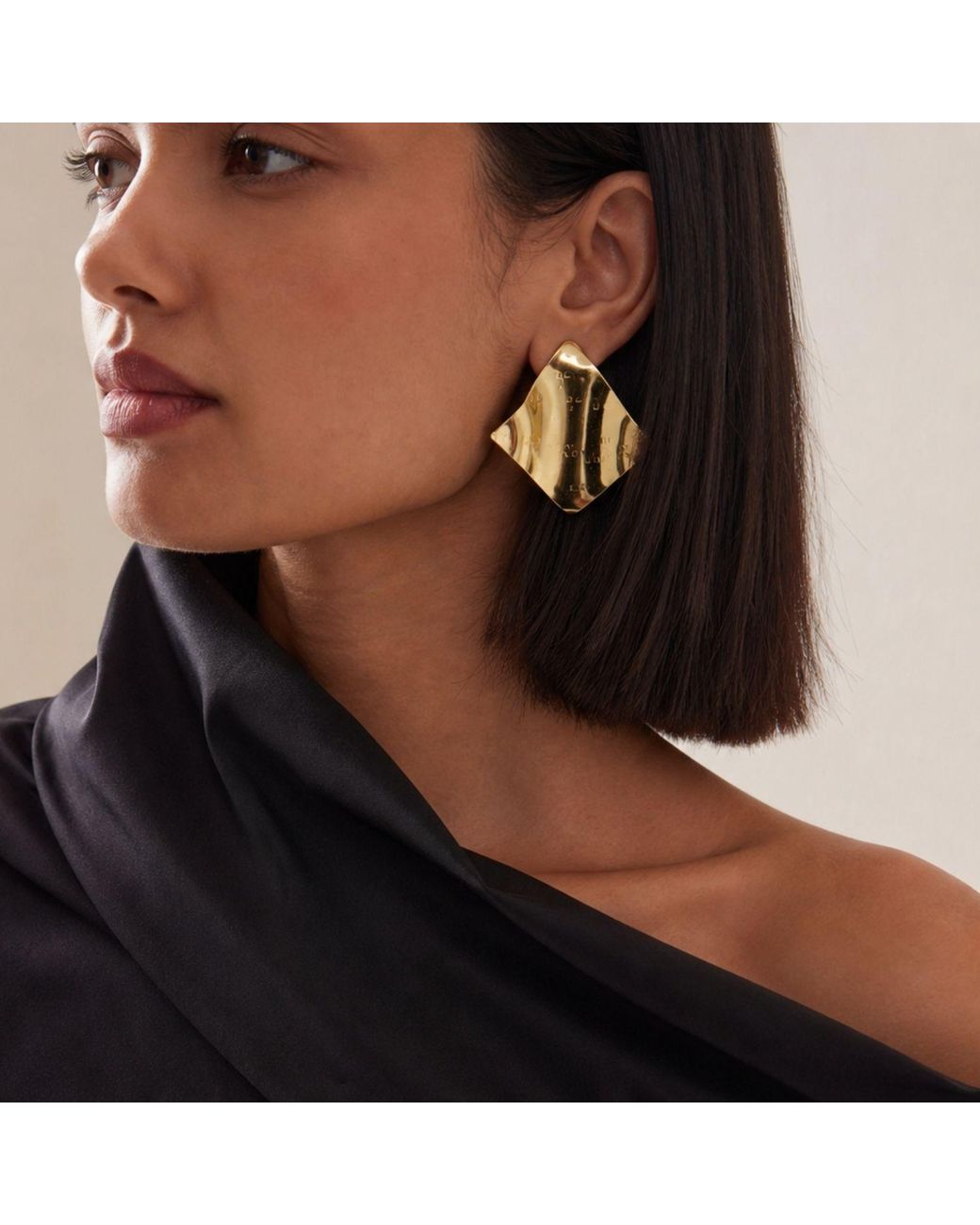 Jaredjamin Metallic Whitney Wave Clip Earrings