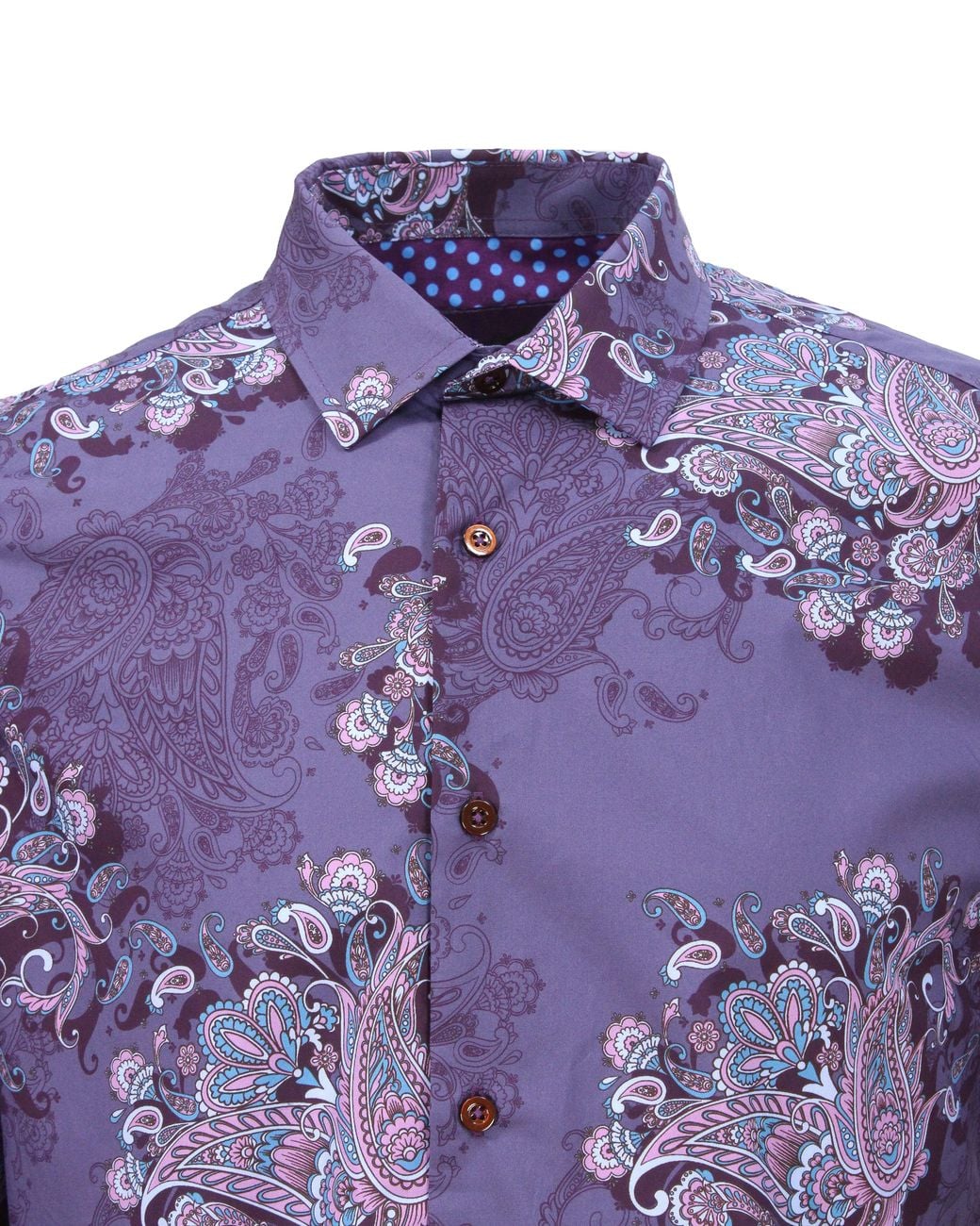 Lords of Harlech Blue Norman Random Paisley Shirt for men