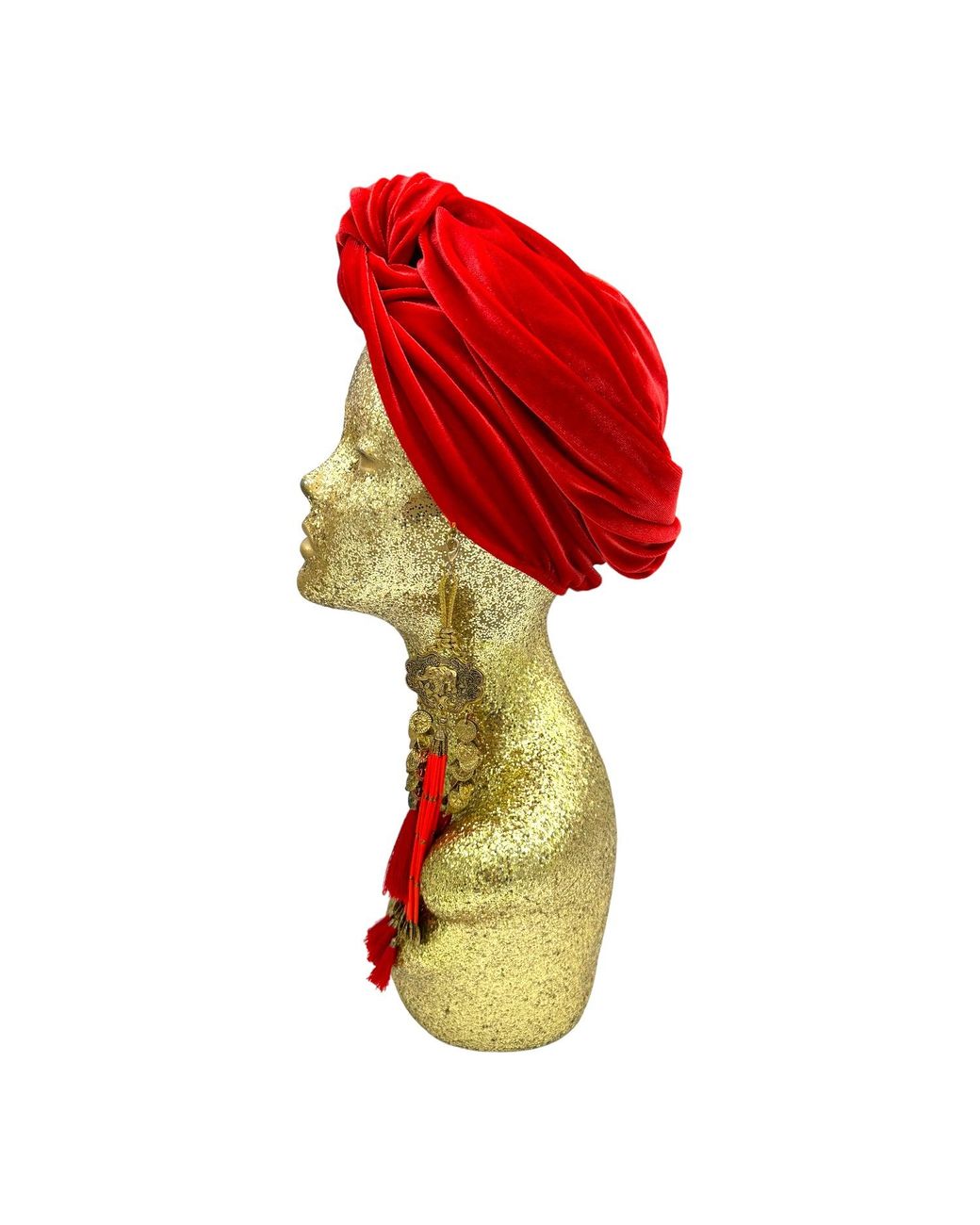 Julia Clancey Red Ruby Dream Velour Turban
