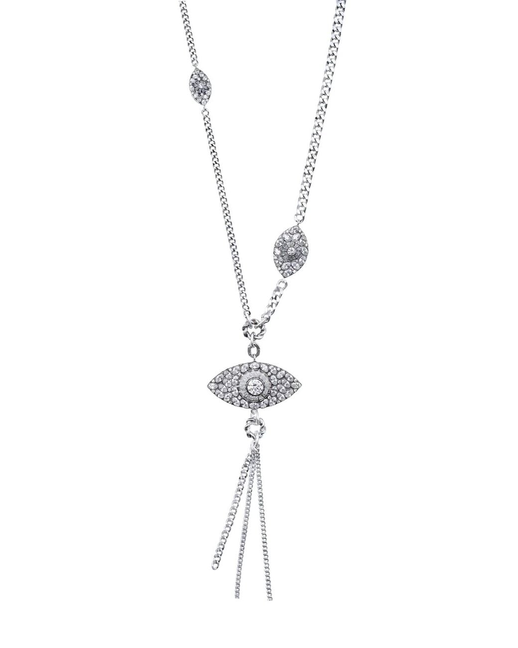 Bayemeyc Blue Triovista Charm Necklace