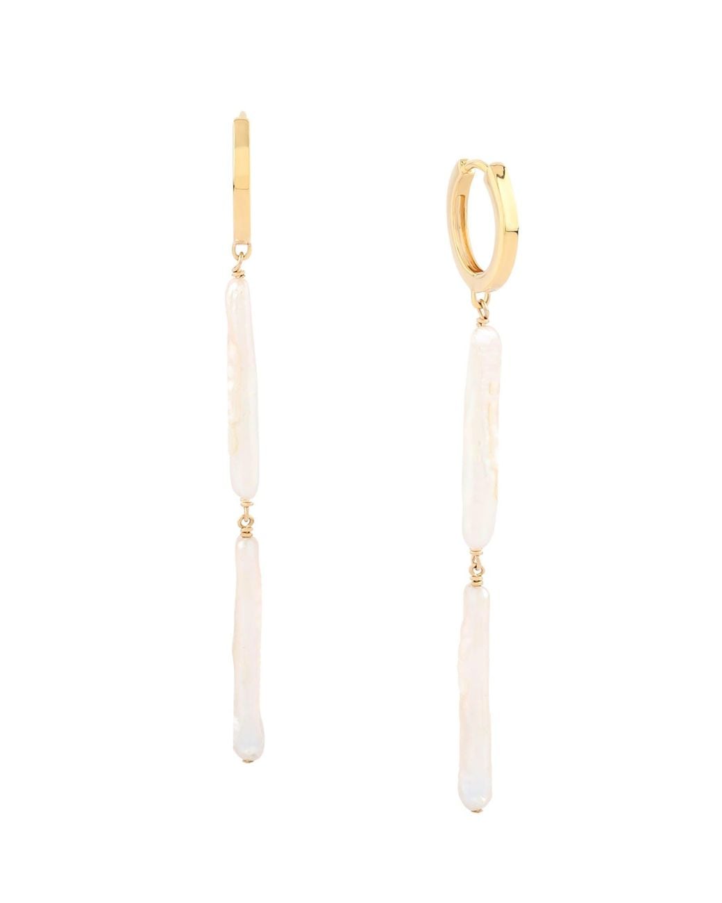 Astor & Orion White Ariko Pearl Huggies