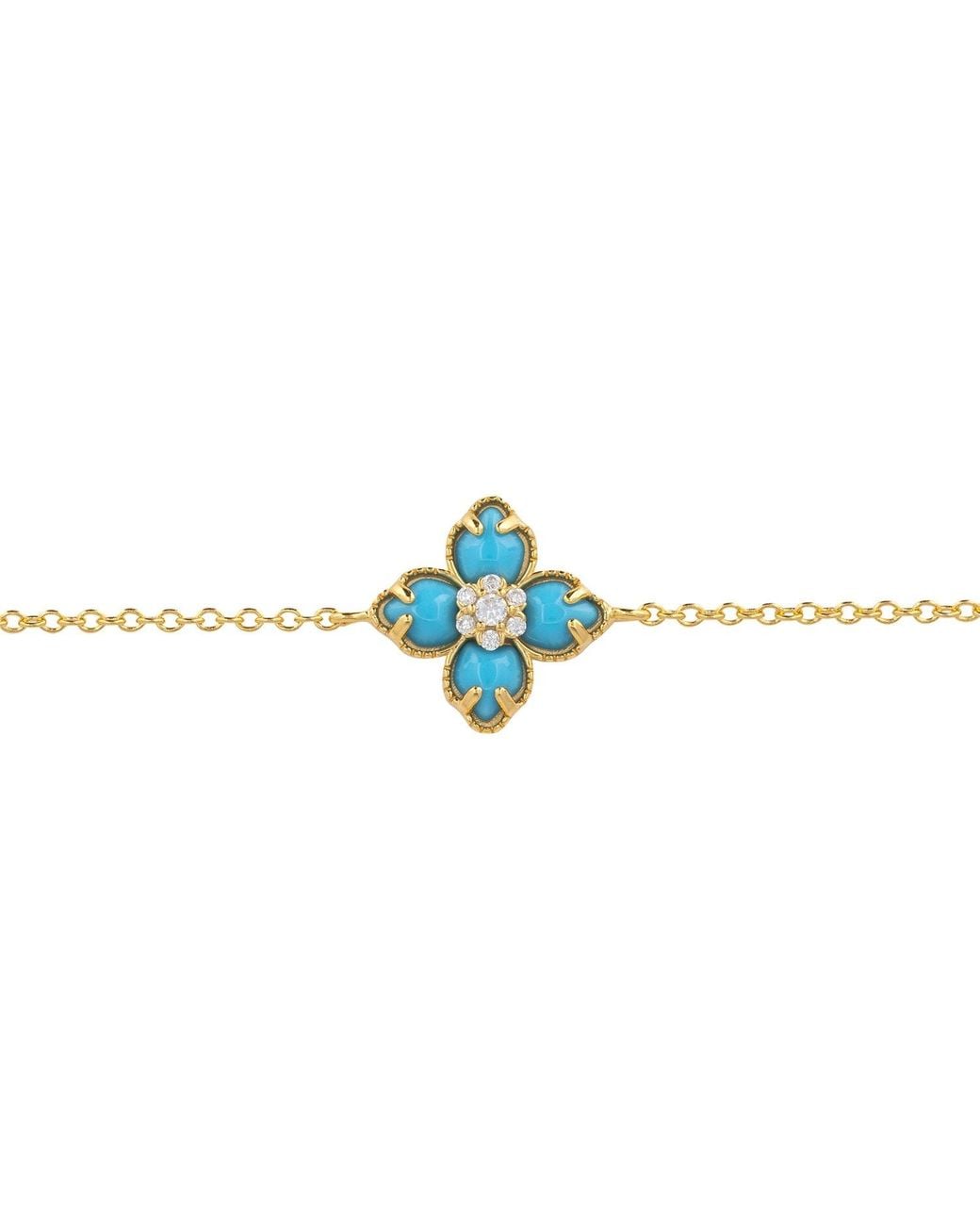 Latelita London Metallic Flower Clover Bracelet