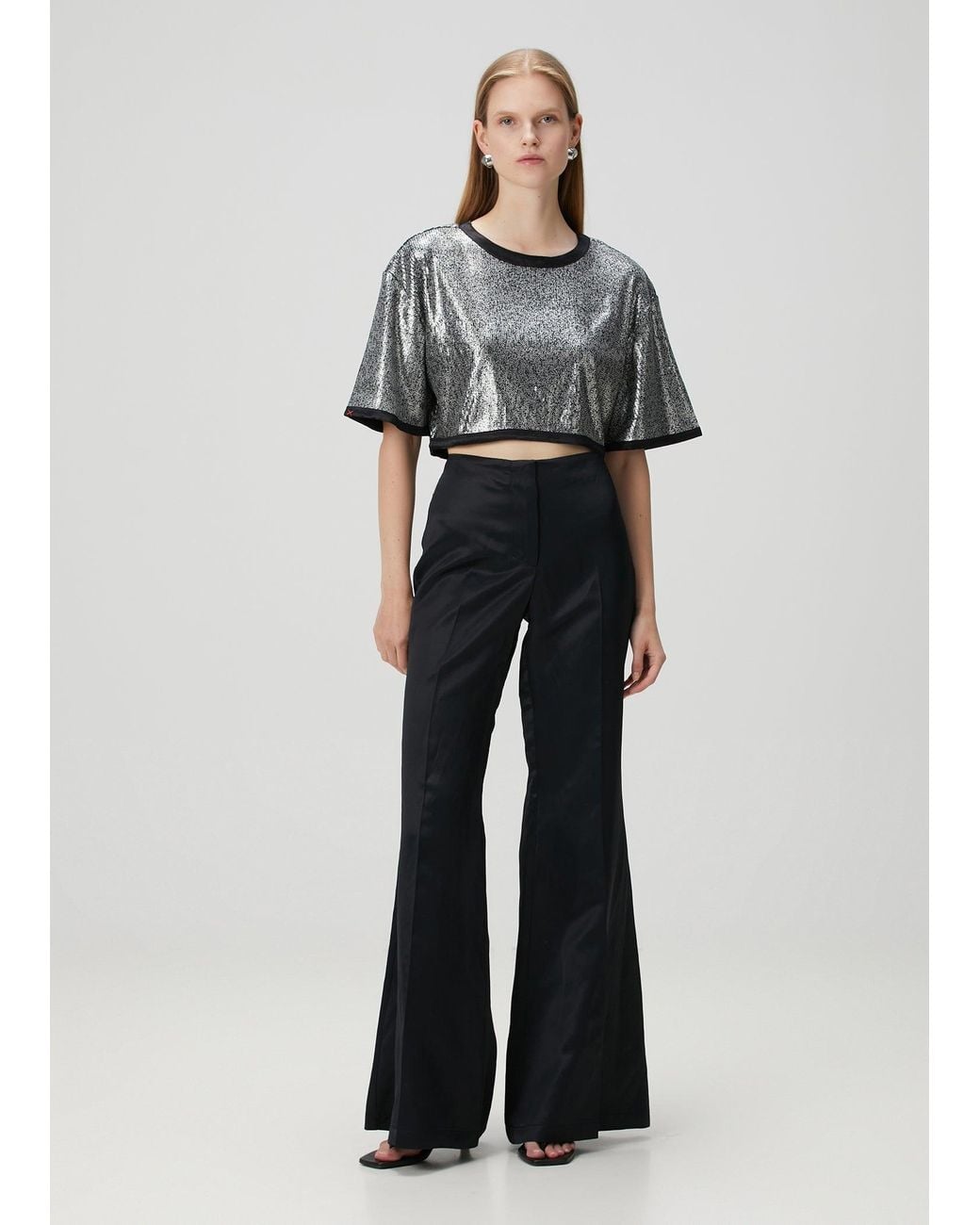 Pcfg Blue Shiny Woven Pant
