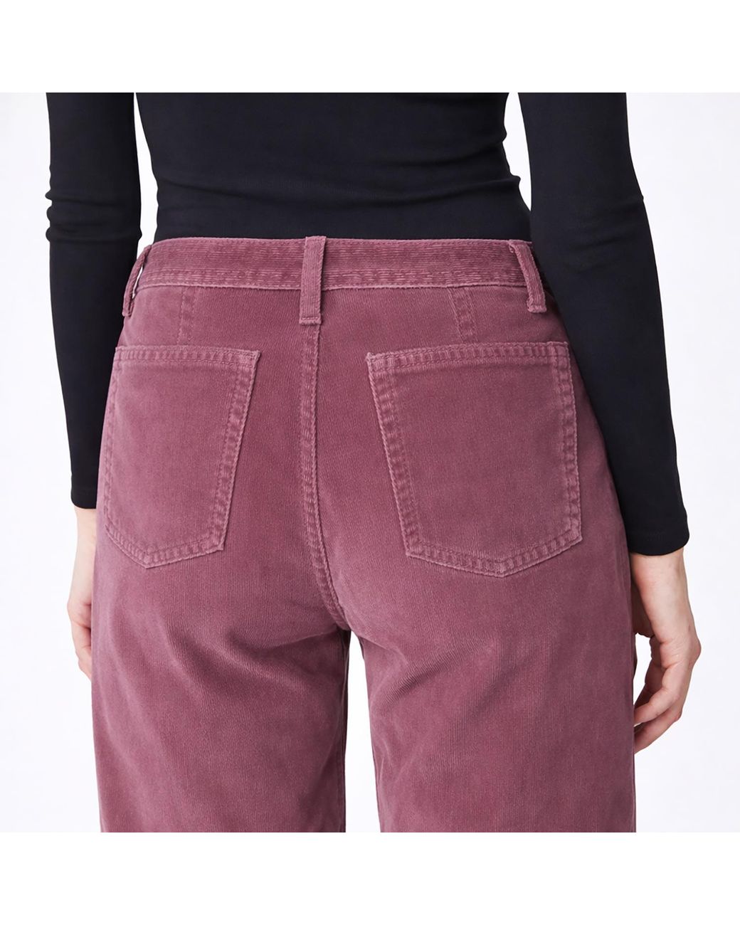 NOEND Pink Dina High Waisted Wide Corduroy