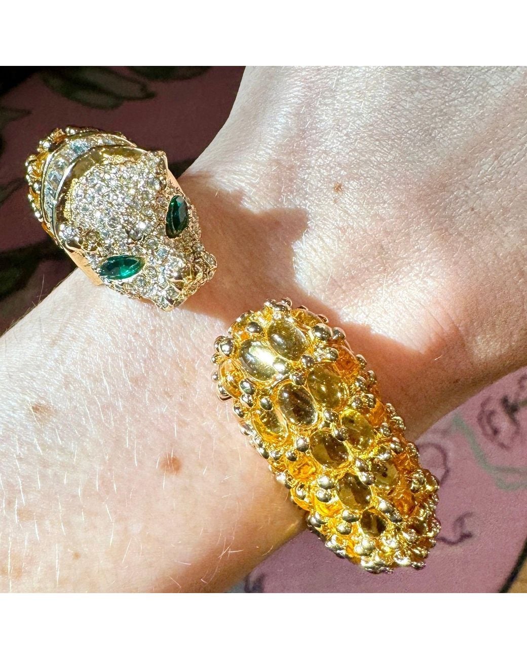 Laura Gray Metallic Citrine Panther Bracelet
