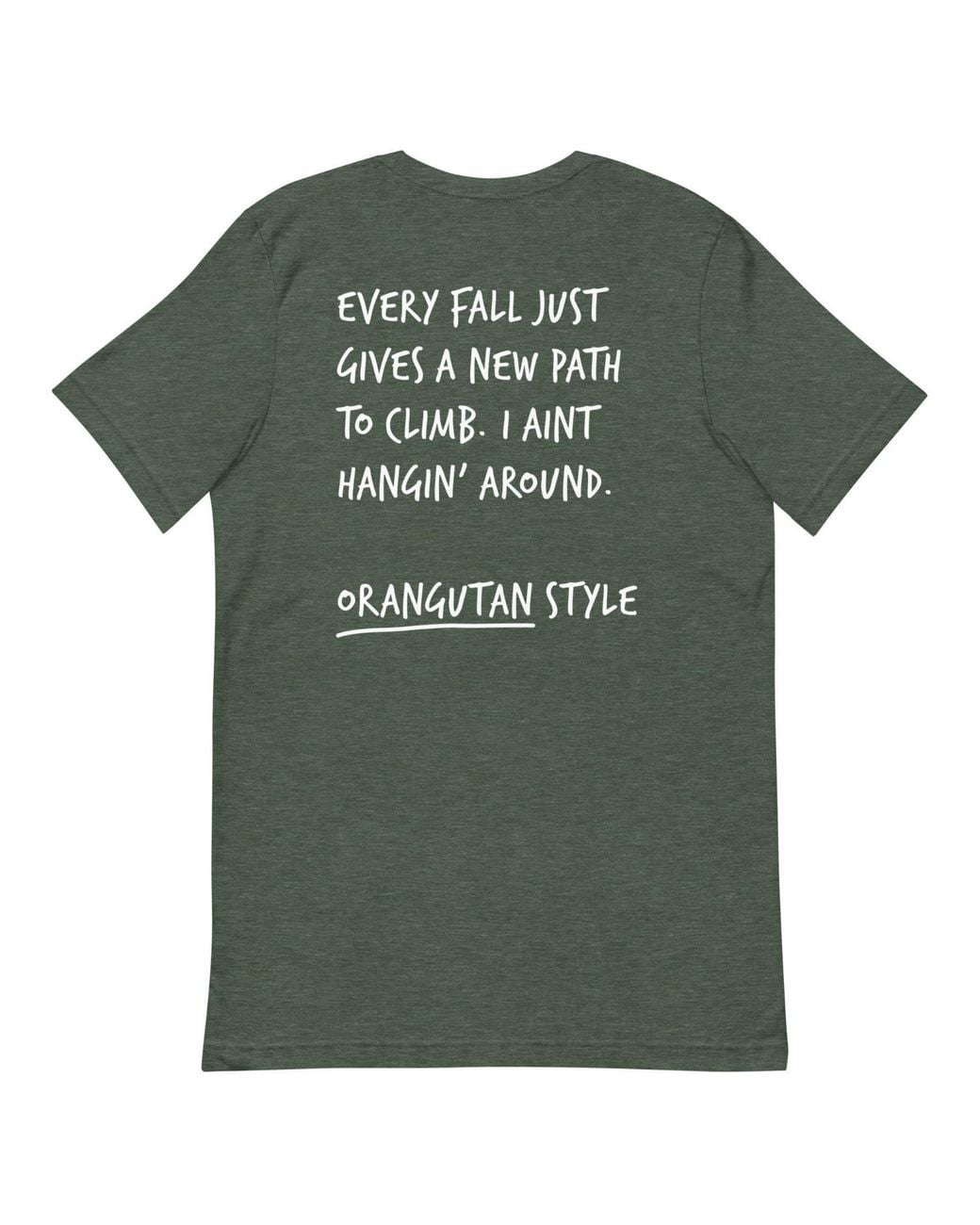 Anchor and Crew Green Forest Think Ocean Orangutan Aspirations Cotton Embroidered T-Shirt