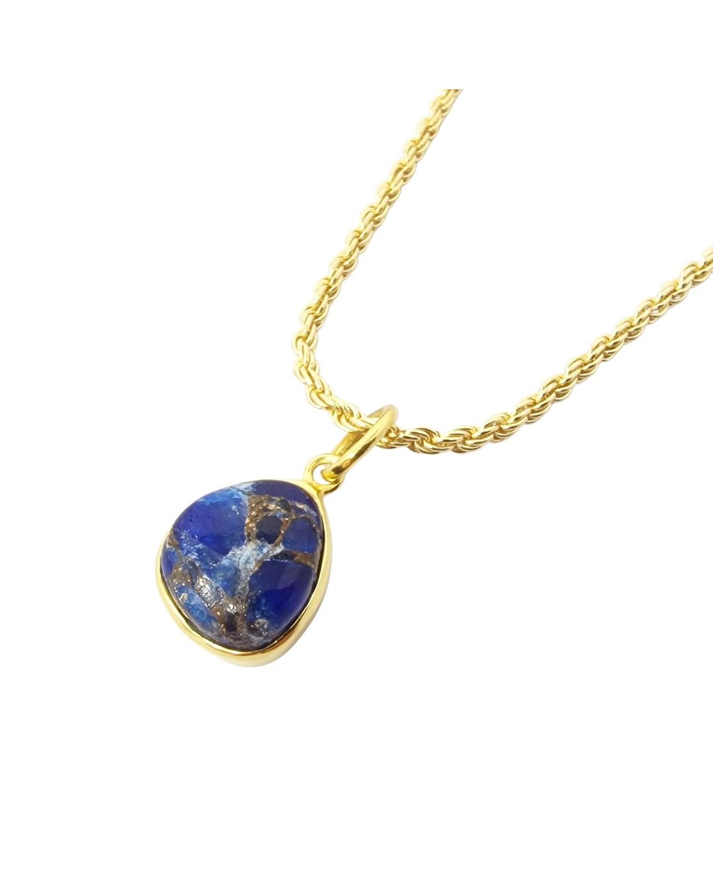 Sophelia Blue Vermeil Sapphire September Birthstone Rope Chain Necklace