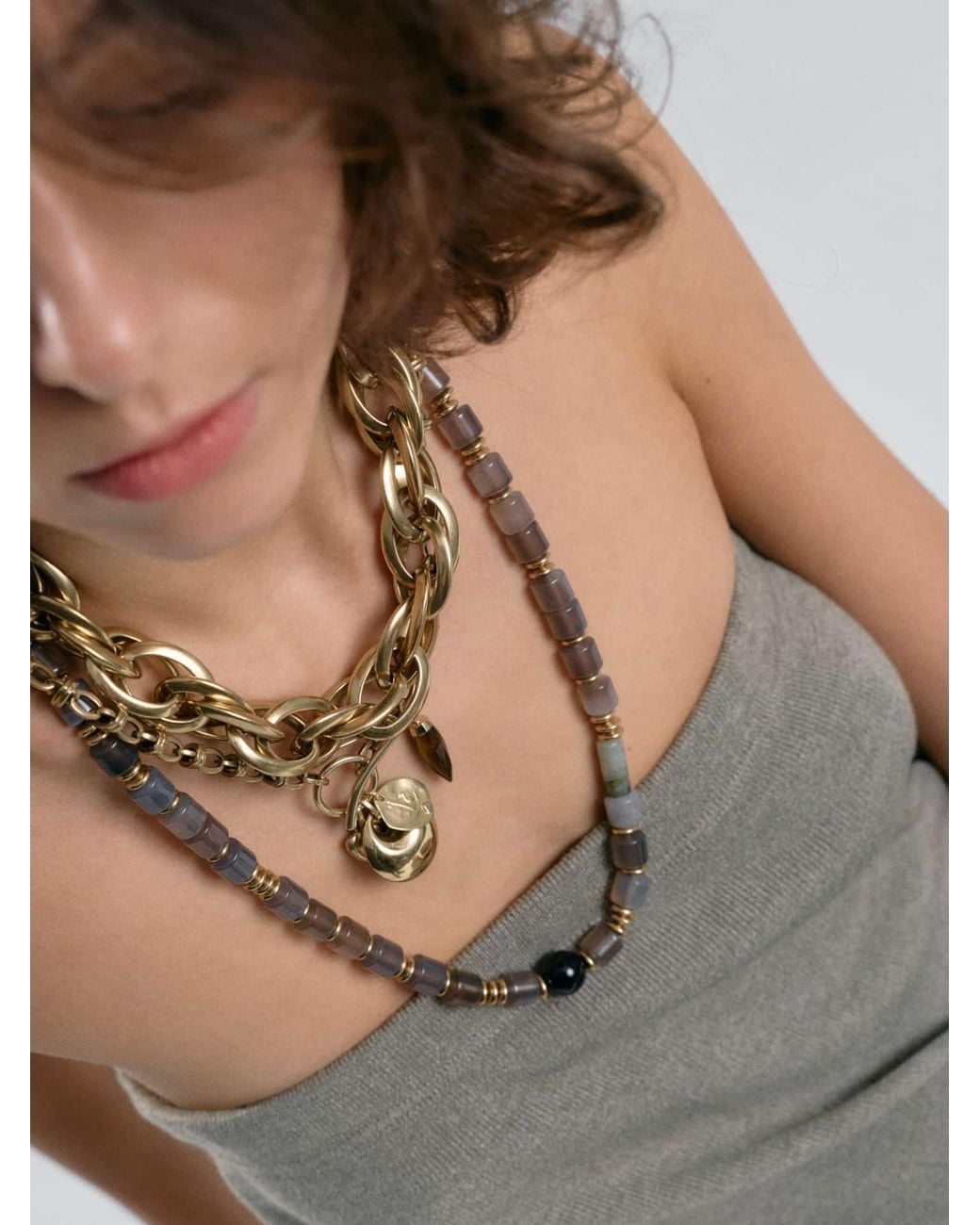 Sita Nevado Metallic Mom Necklace
