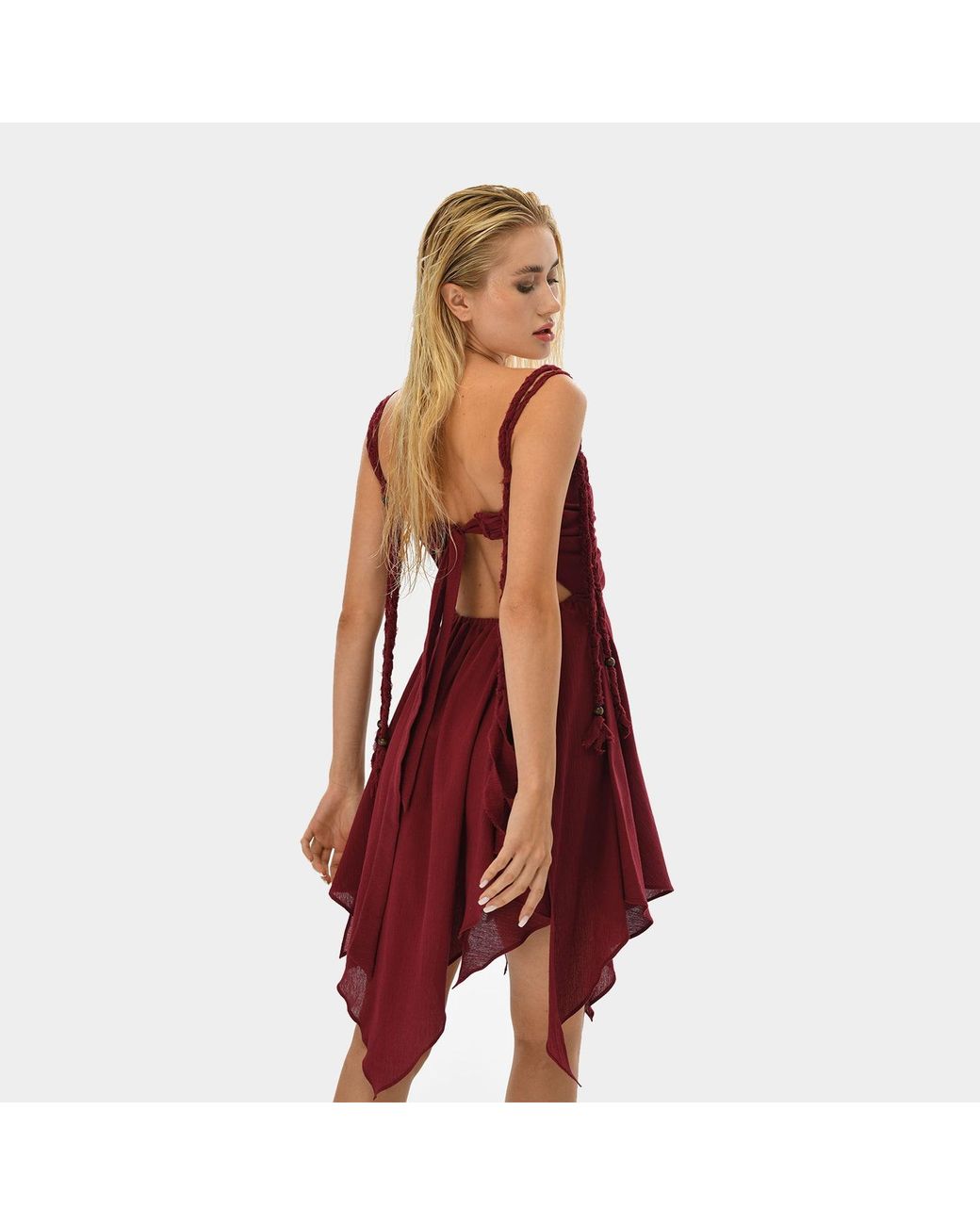 Zhenabia Red Ninsun Dress