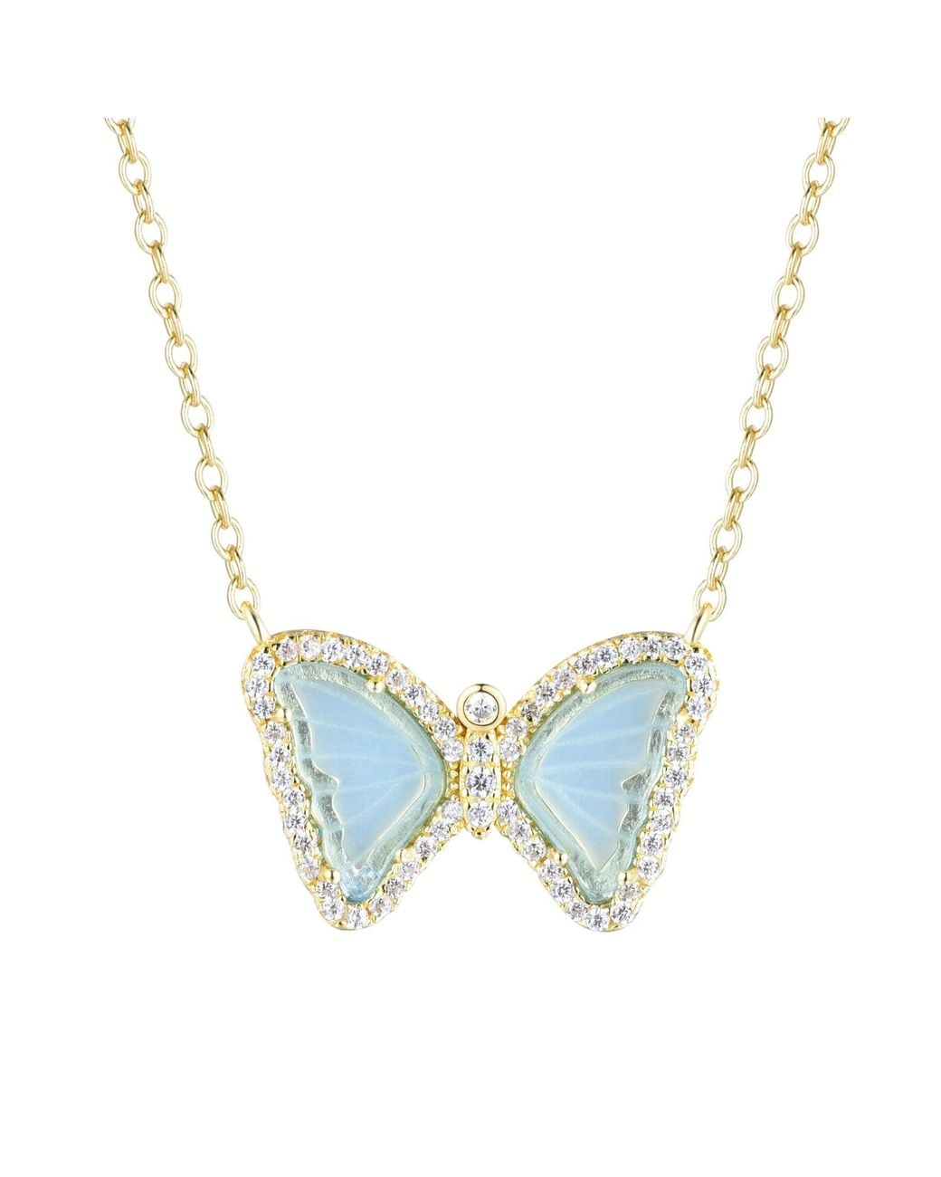 KAMARIA Blue Mini Butterfly Necklace