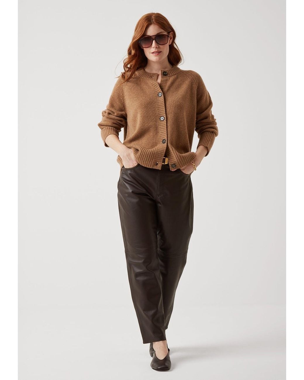 Loop Cashmere Natural The Luxe Crew Cardigan