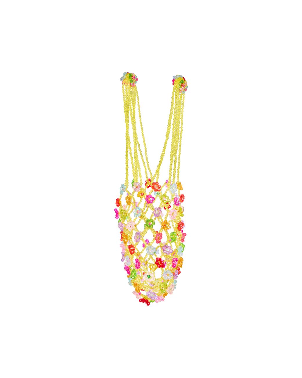 Tillie Beads Yellow Sunshine Bloom Floral Beaded Shoulder Bag
