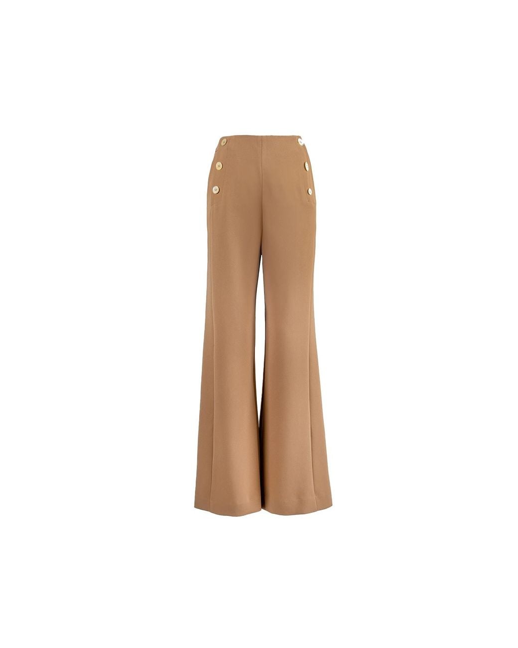Solgo Atelier Natural Martha Sailor Bootcut Crepe Pant
