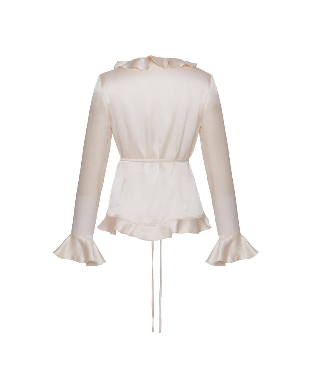 Anse Victorin White Lily Silk Blouse