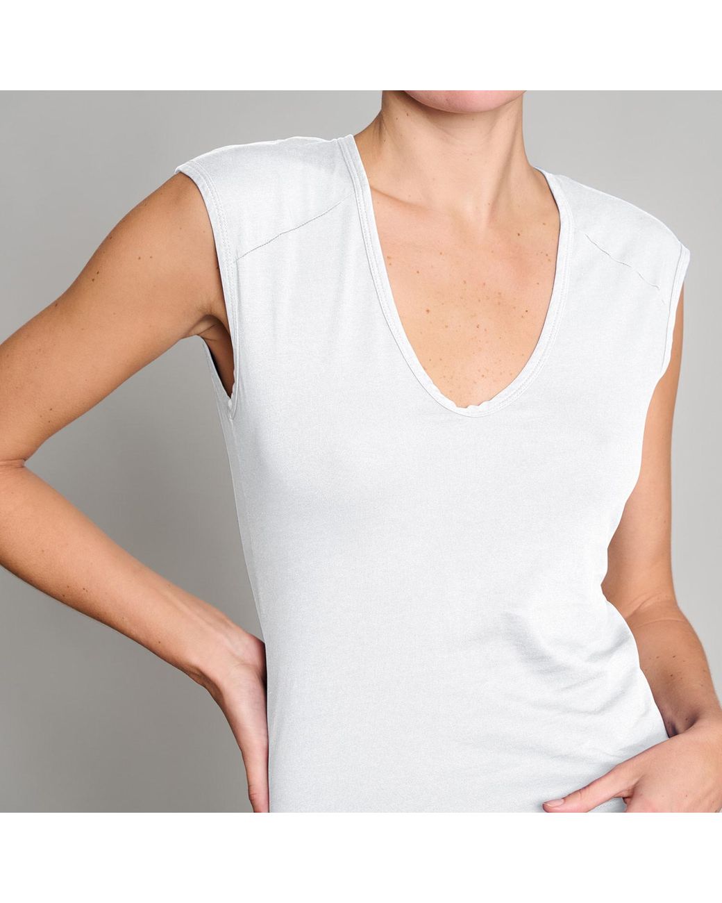 Love and Nostalgia White Little Keyhole Tee