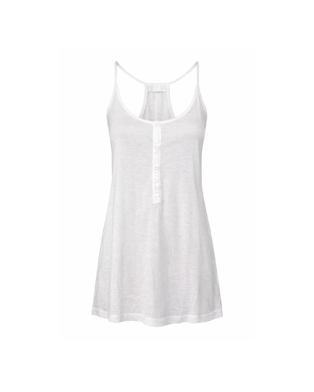 Conquista White Button-Front Camisole Top With Racerback – Lightweight Everyday Essential
