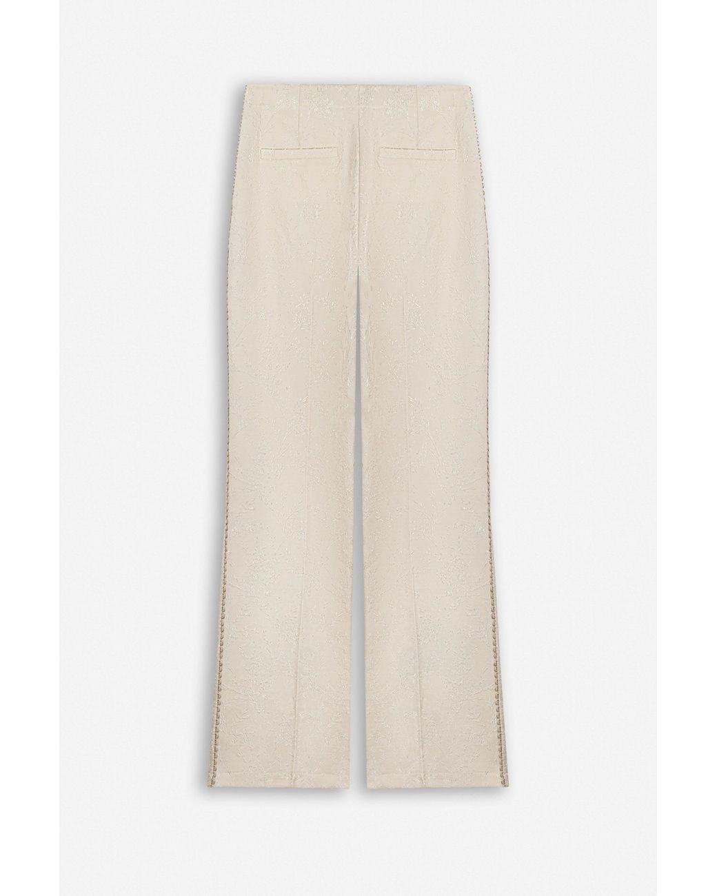 Nocturne Natural Neutrals Textured Mid Rise Trousers