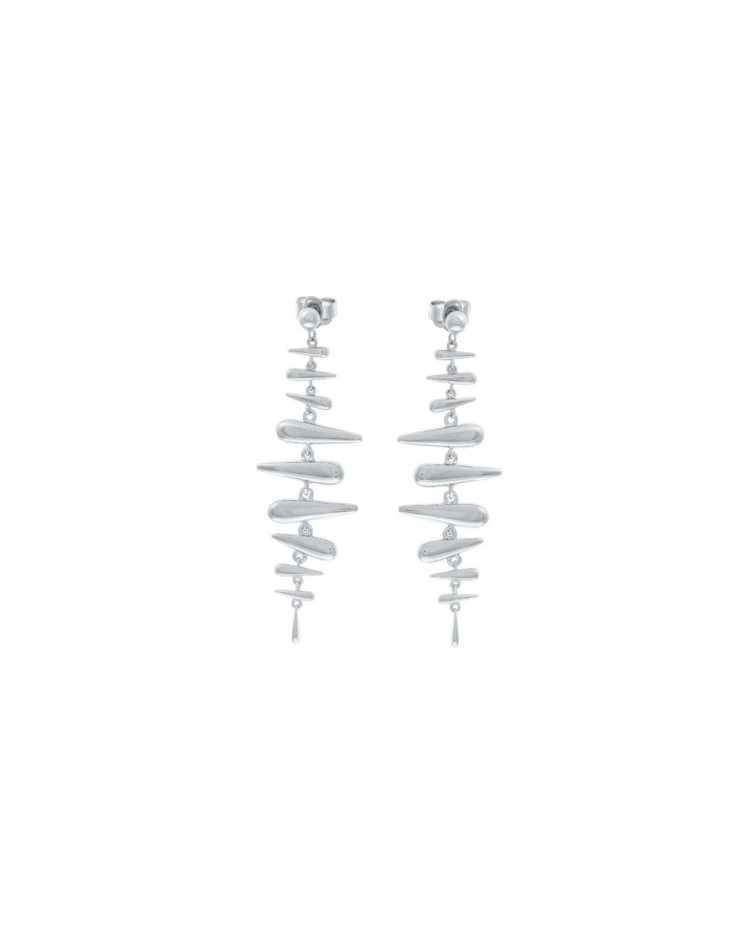 Lucy Quartermaine White Shard Statement Drop Earrings