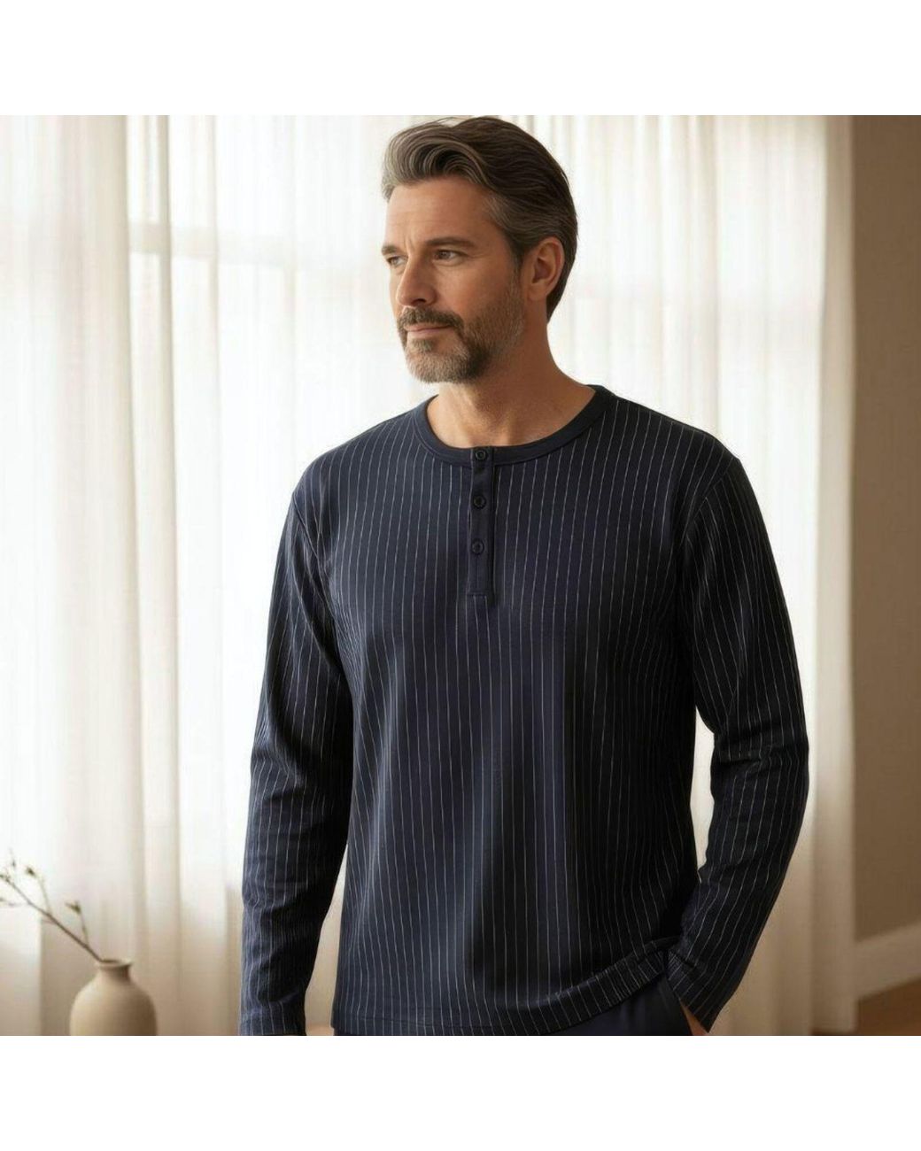 Zd - Zero Defects Blue Long Modal Pyjamas Diplomatic for men