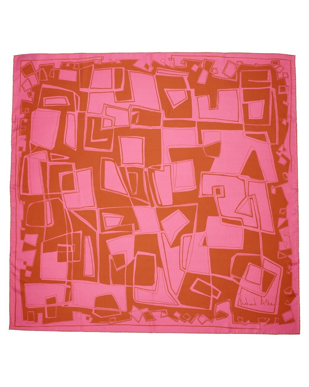 Richard Allan London Red Hepworth Silk Scarf