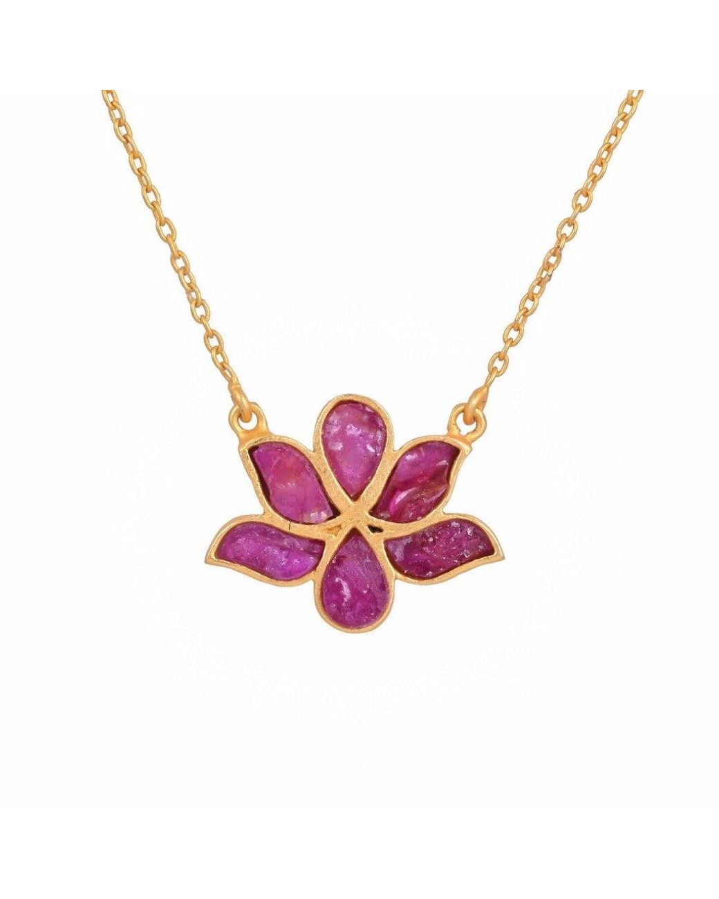 Opium Jewels Pink Water Lotus Necklace