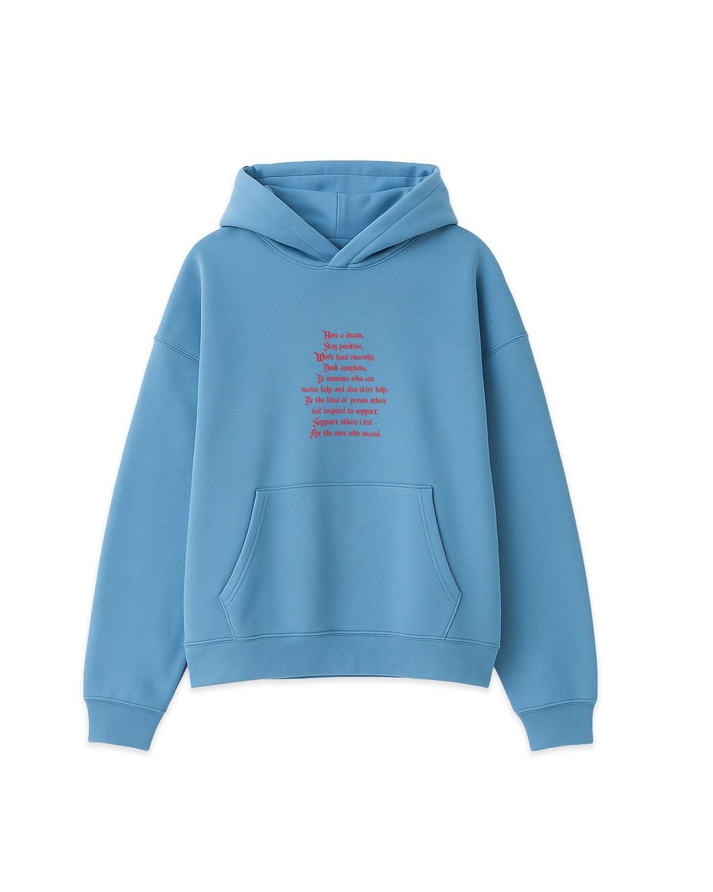 Éclectique Blue Lightweight Terry Hoodie for men