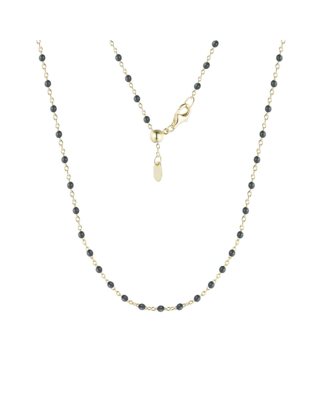 KAMARIA Metallic Enamel Beaded Chain Necklace