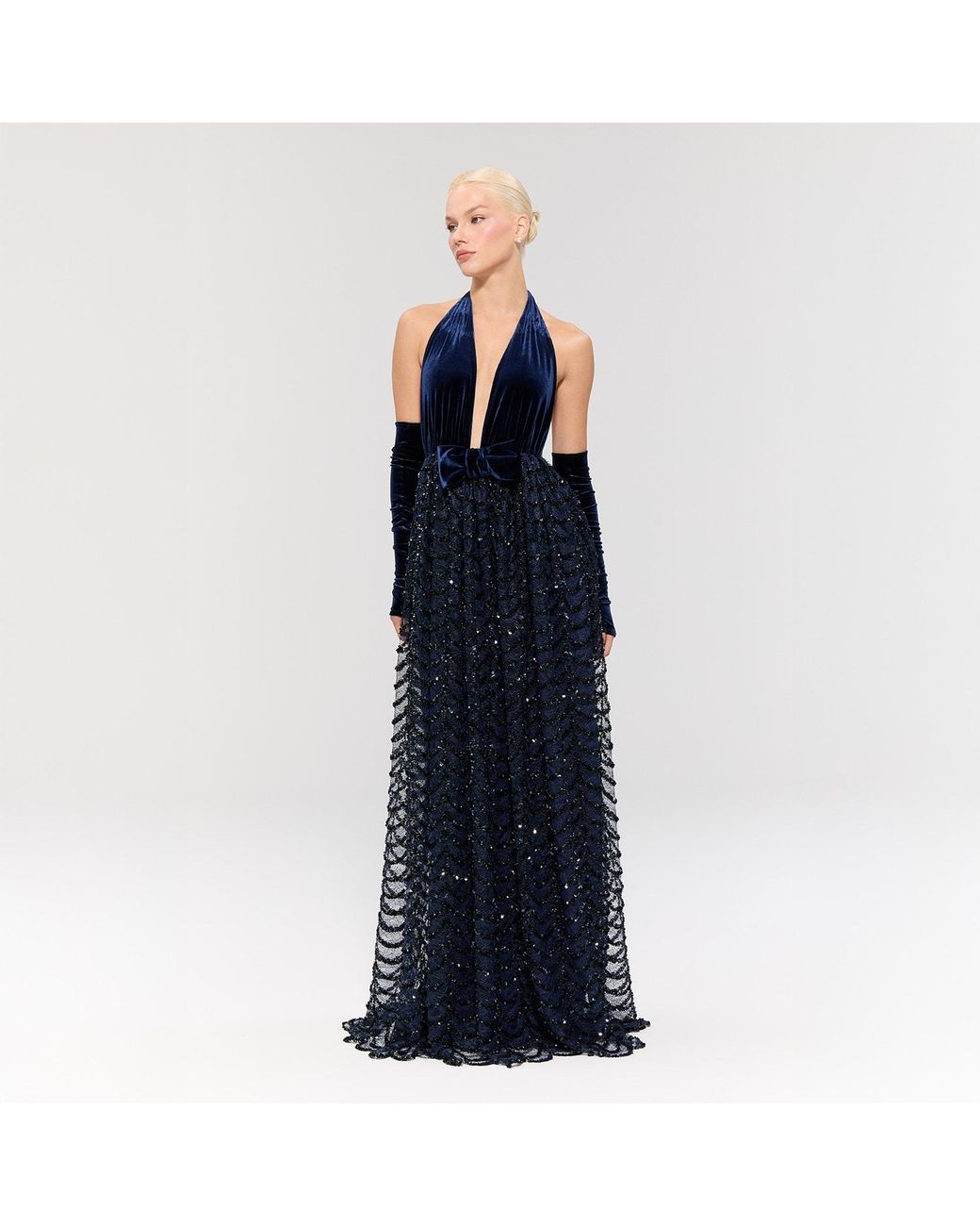 Nur Karaata Blue Crownlight Gown
