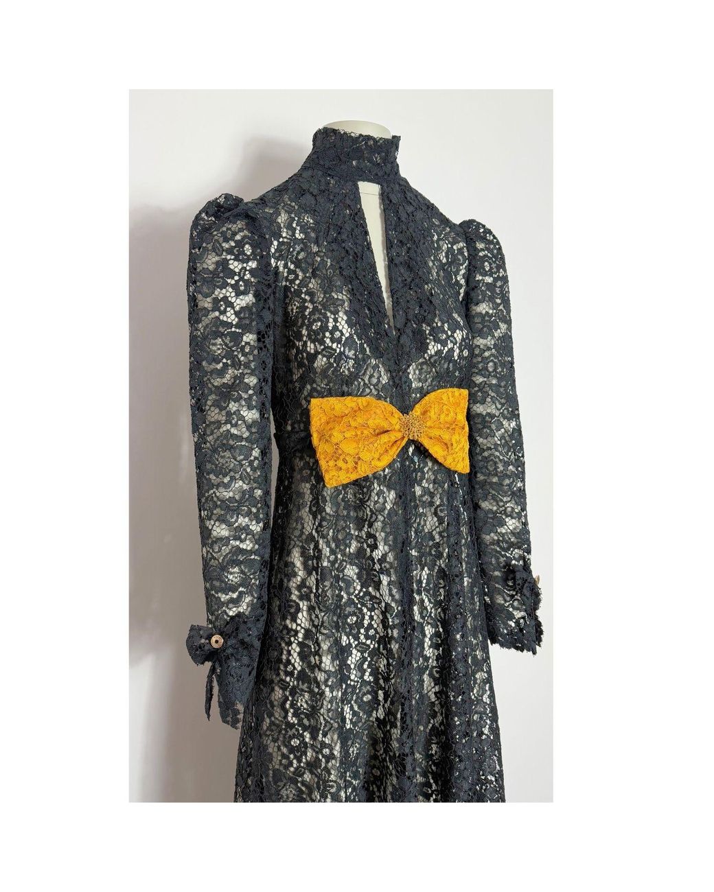 Couture to Your Door Black Gothic Lace Maxi Dress