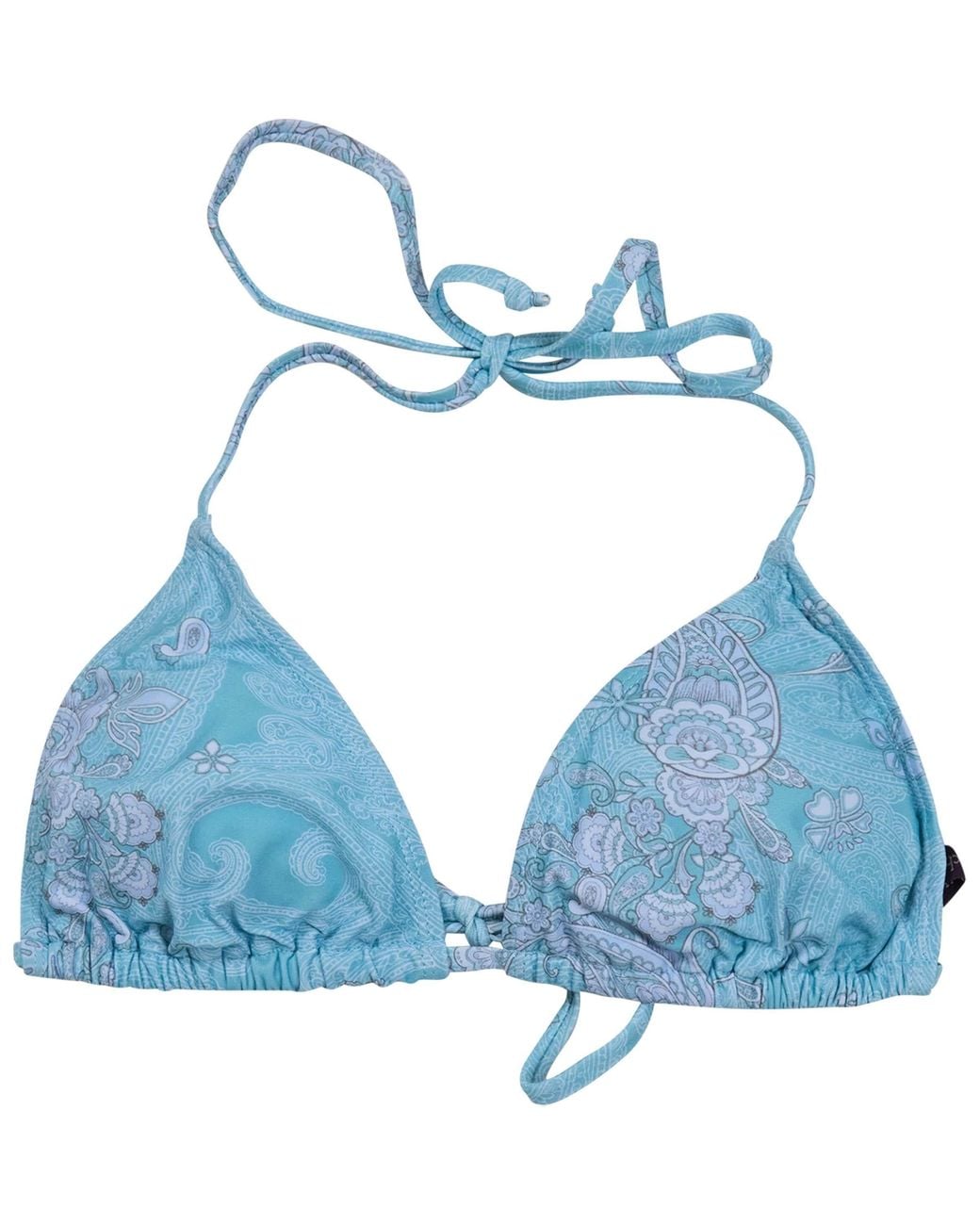 Lords of Harlech Blue Flavia Paisley Explosion Bikini Top