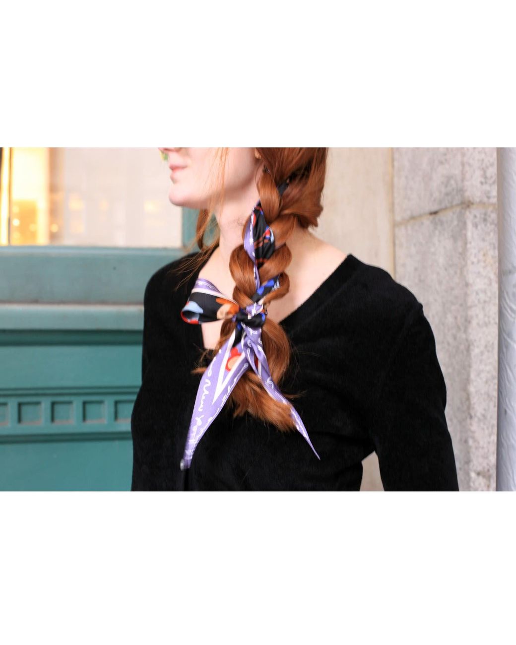 Jessie Zhao New York Black Silk Diamond Scarf Of Garden