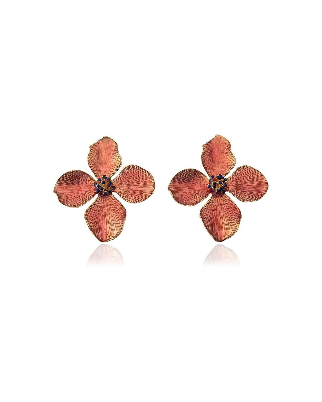 Milou Jewelry Pink Sugar Clover Flower Earrings