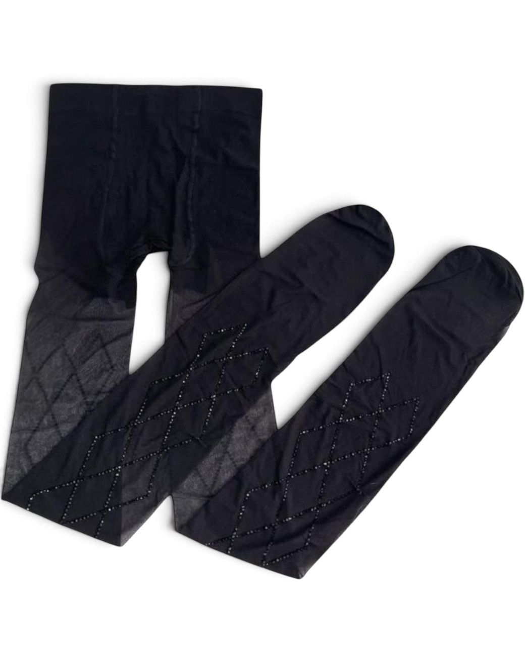 HIGH HEEL JUNGLE by KATHRYN EISMAN Brown Richie Diamond Crystal Tights