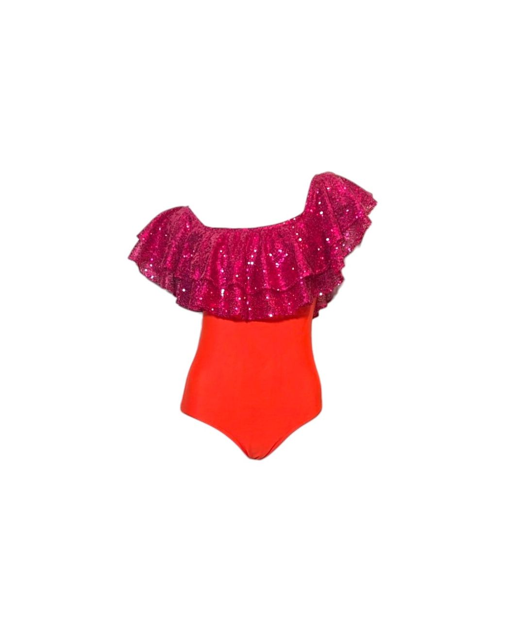 Julia Clancey Red Rara Raspberry Tigre Sequin Swim Suit