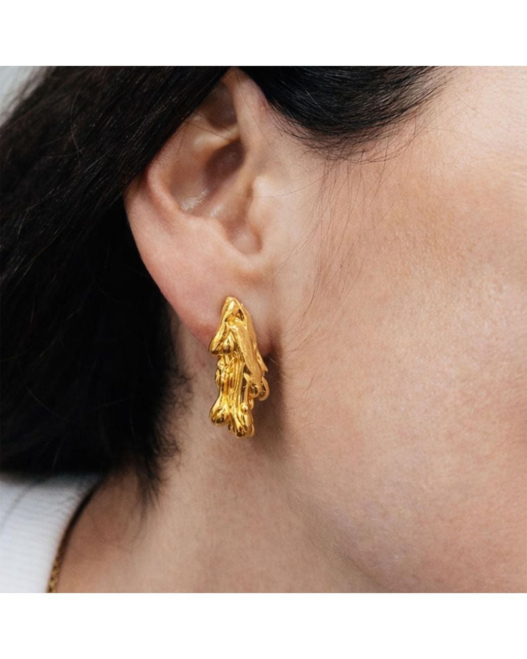 Moca Jewellery Metallic Drop Earrings