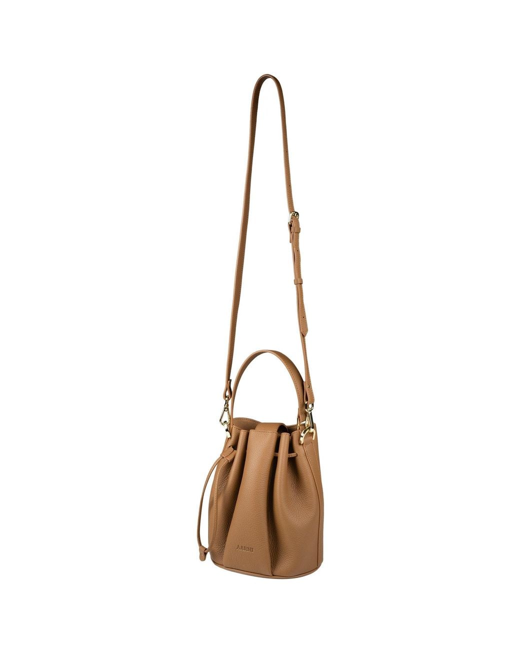 Aarni Brown Bea Bucket Bag, Cognac