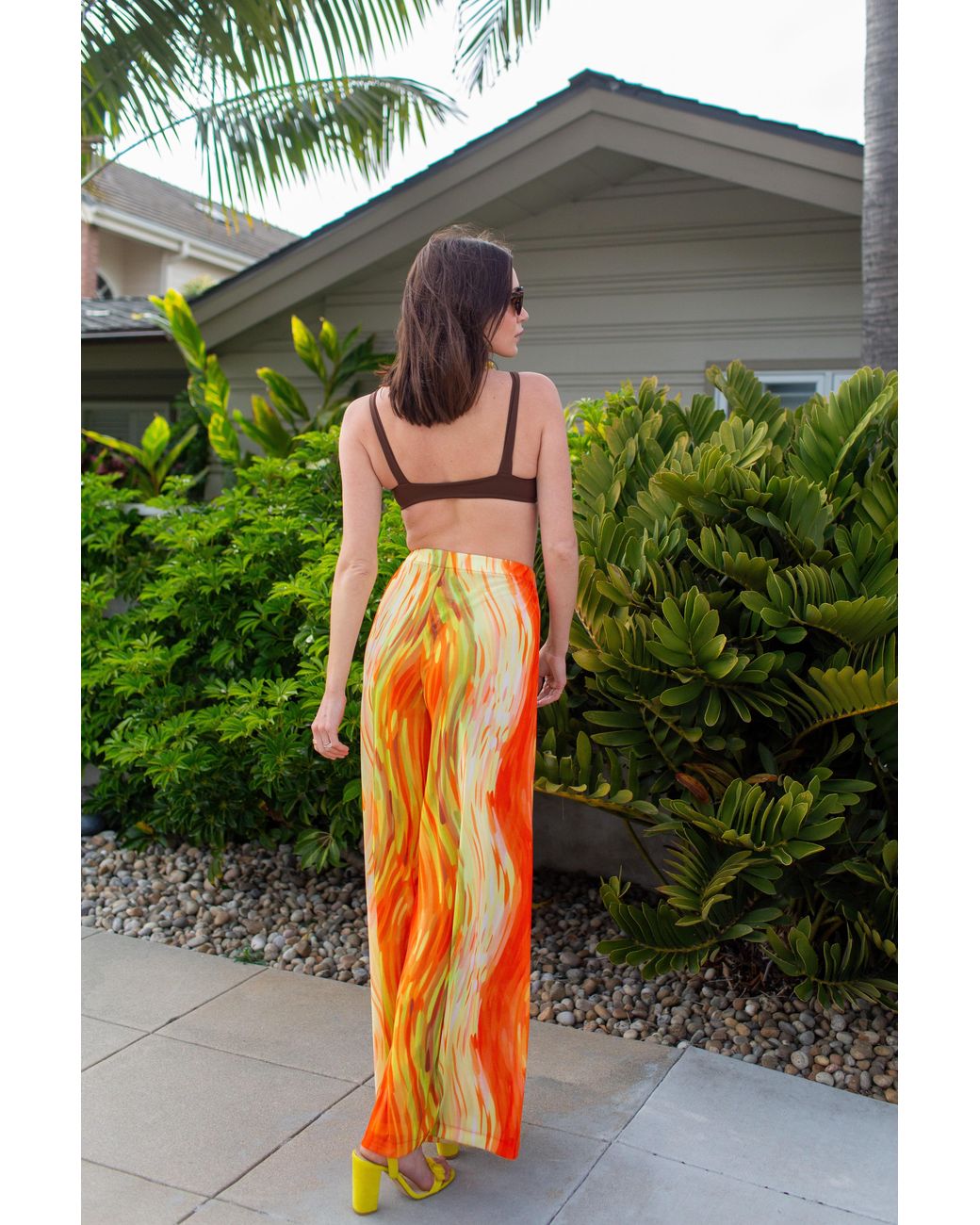 Jennafer Grace Orange Mari Palazzo Pant