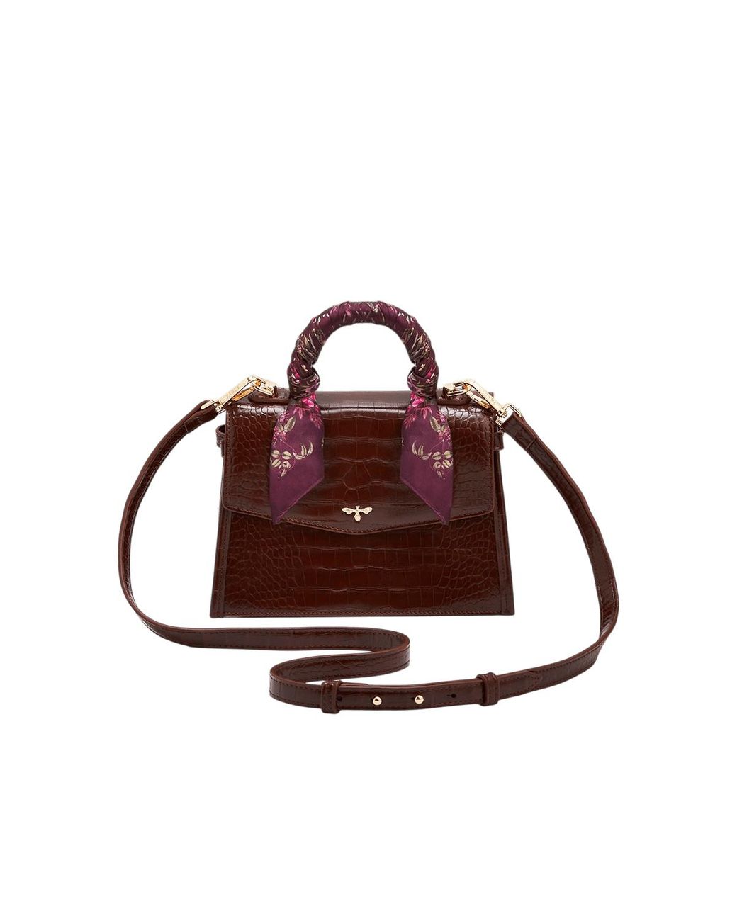 Fable England Red Eliza Small Top Handle Bag