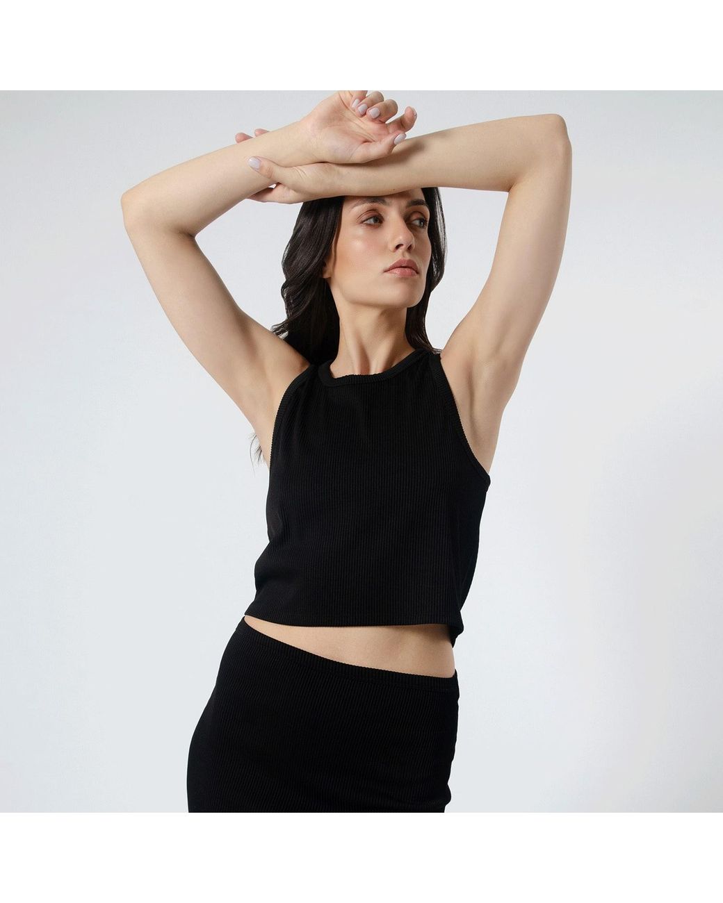 Audrey Vallens Black Tank Top