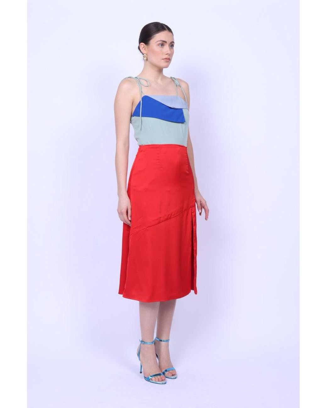 Mary Dickow Red Alma Skirt