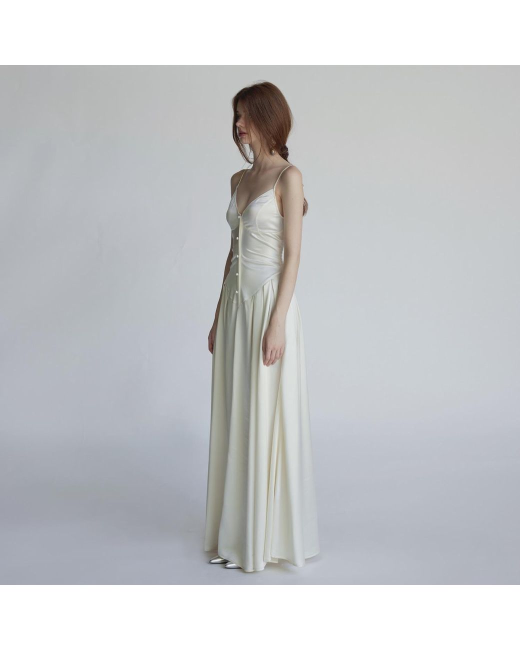 Belsize25 White Satin Bridal Dress