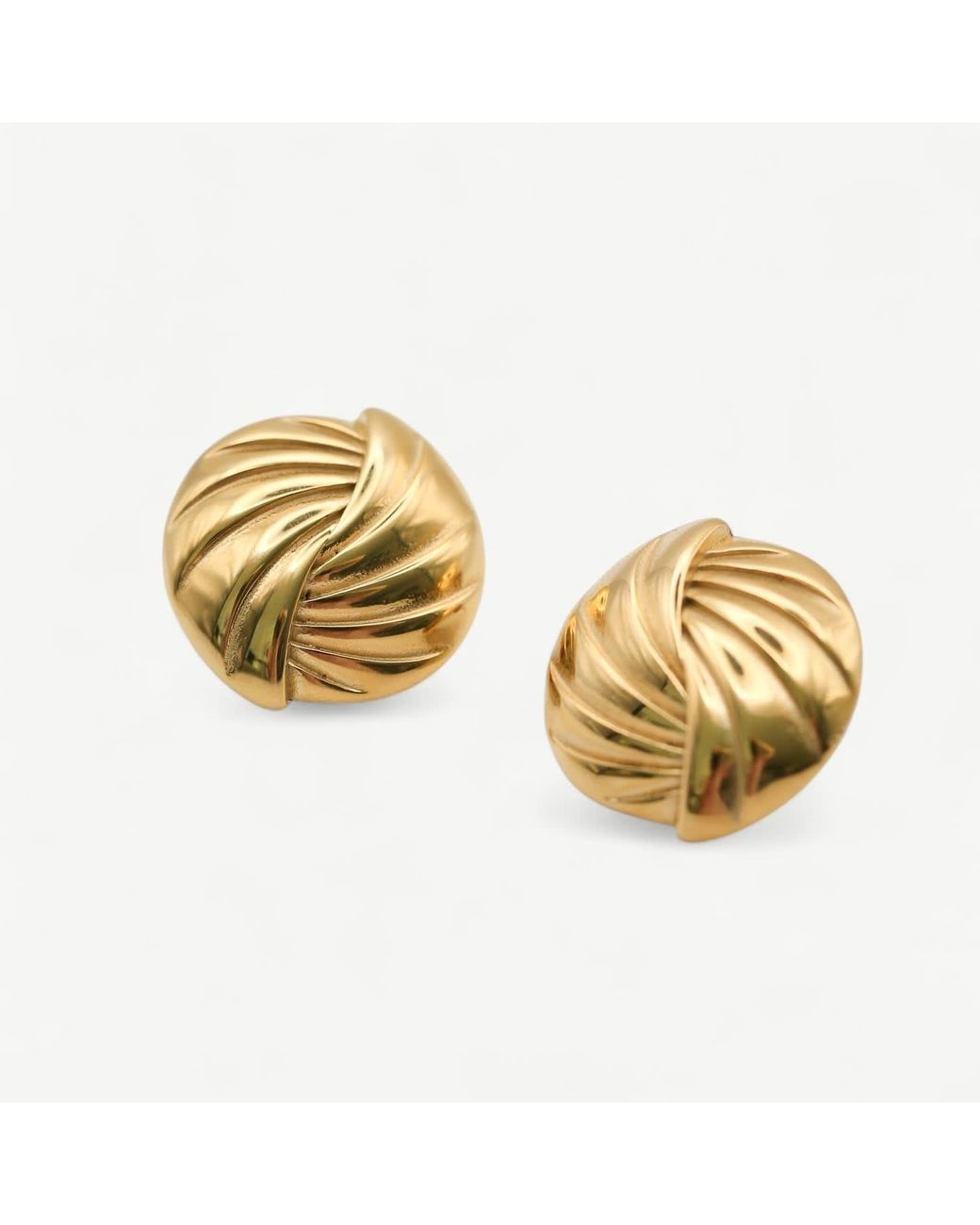 Miss Cecilia Metallic Gilded Twist Earrings