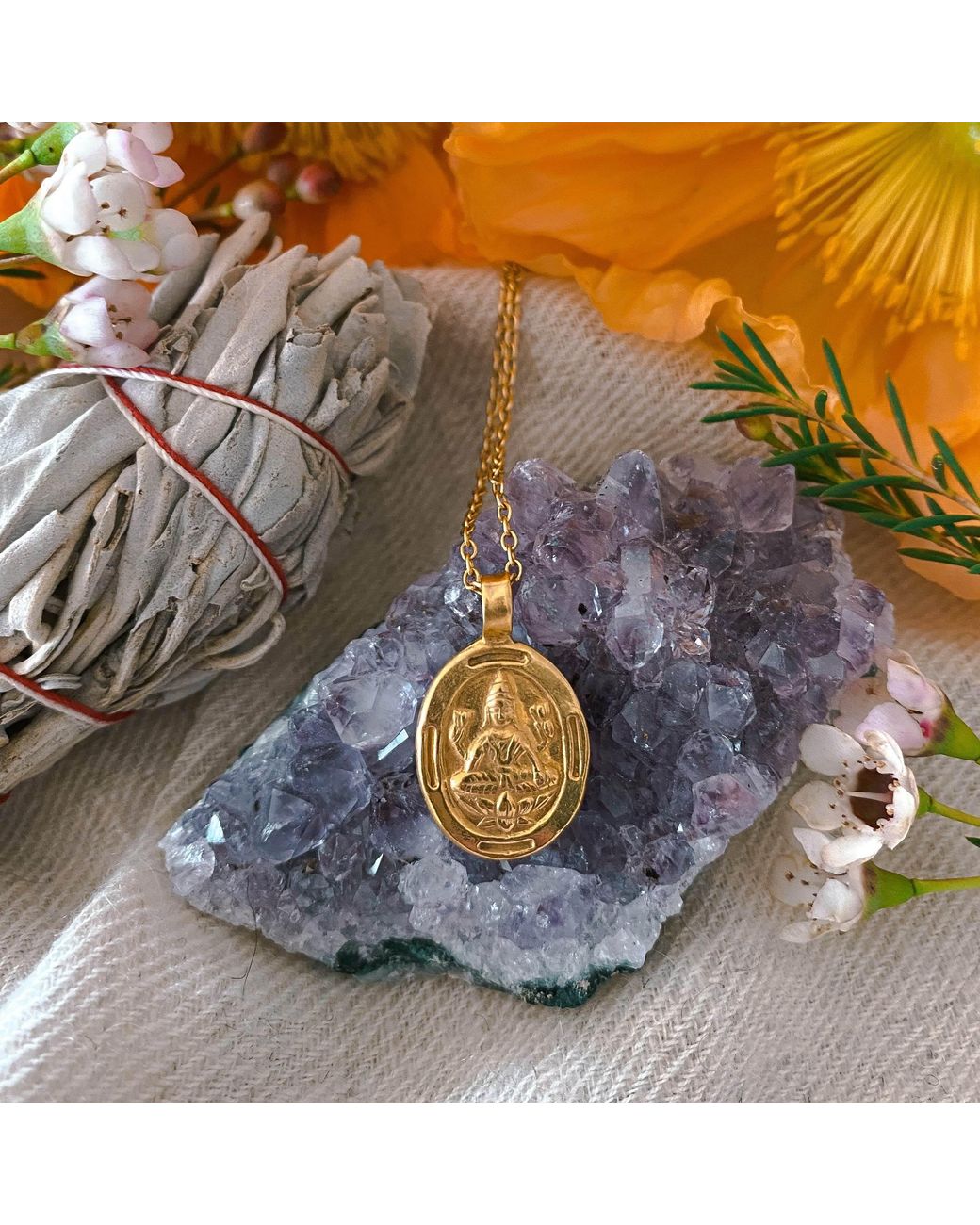 Goddess Charms Metallic Goddess Of Abundance Charm Necklace