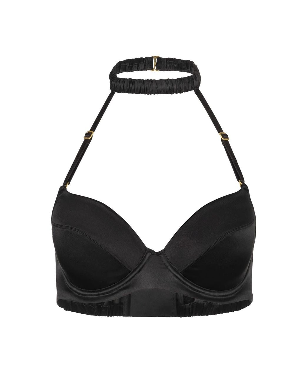 Black Heart Lingerie Black Convertible Silk Push-Up Bra