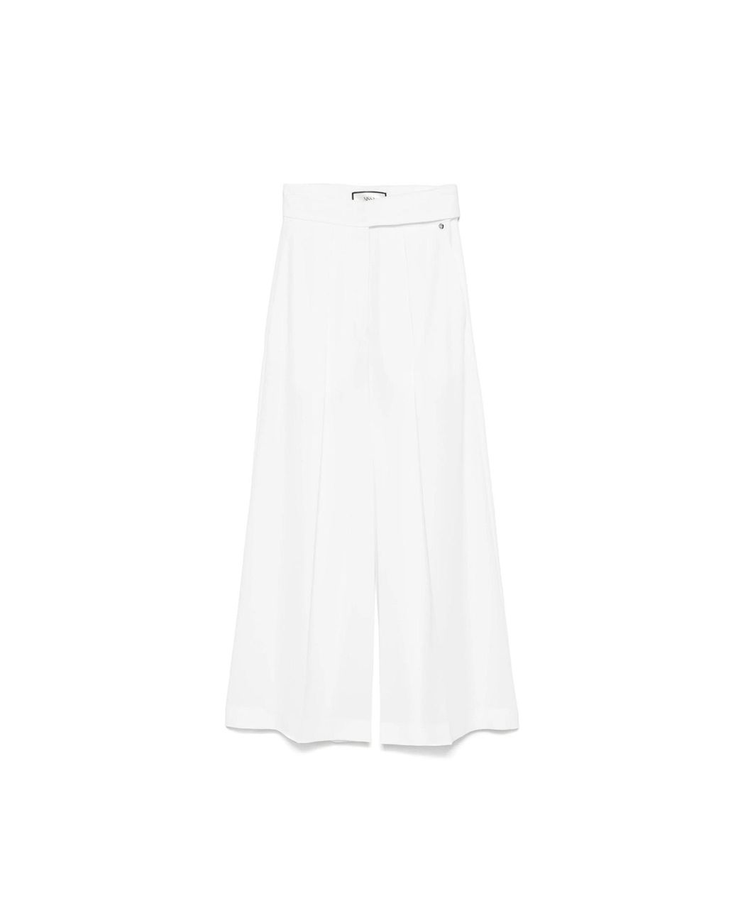 Nissa White High-Waisted Culottes