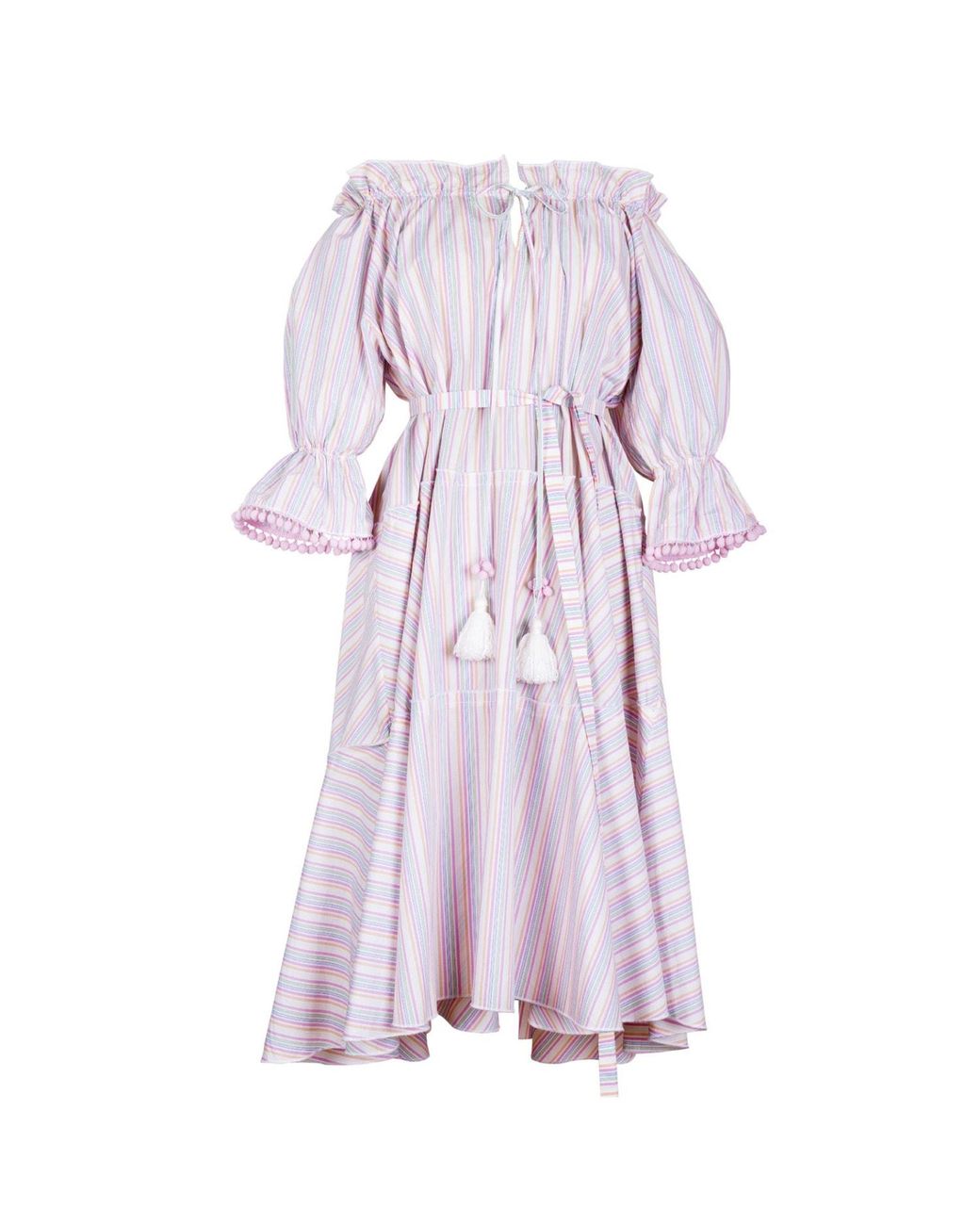 Lisa The Label Purple Pyjama Baby Doll Dress Candy Multi Stripes