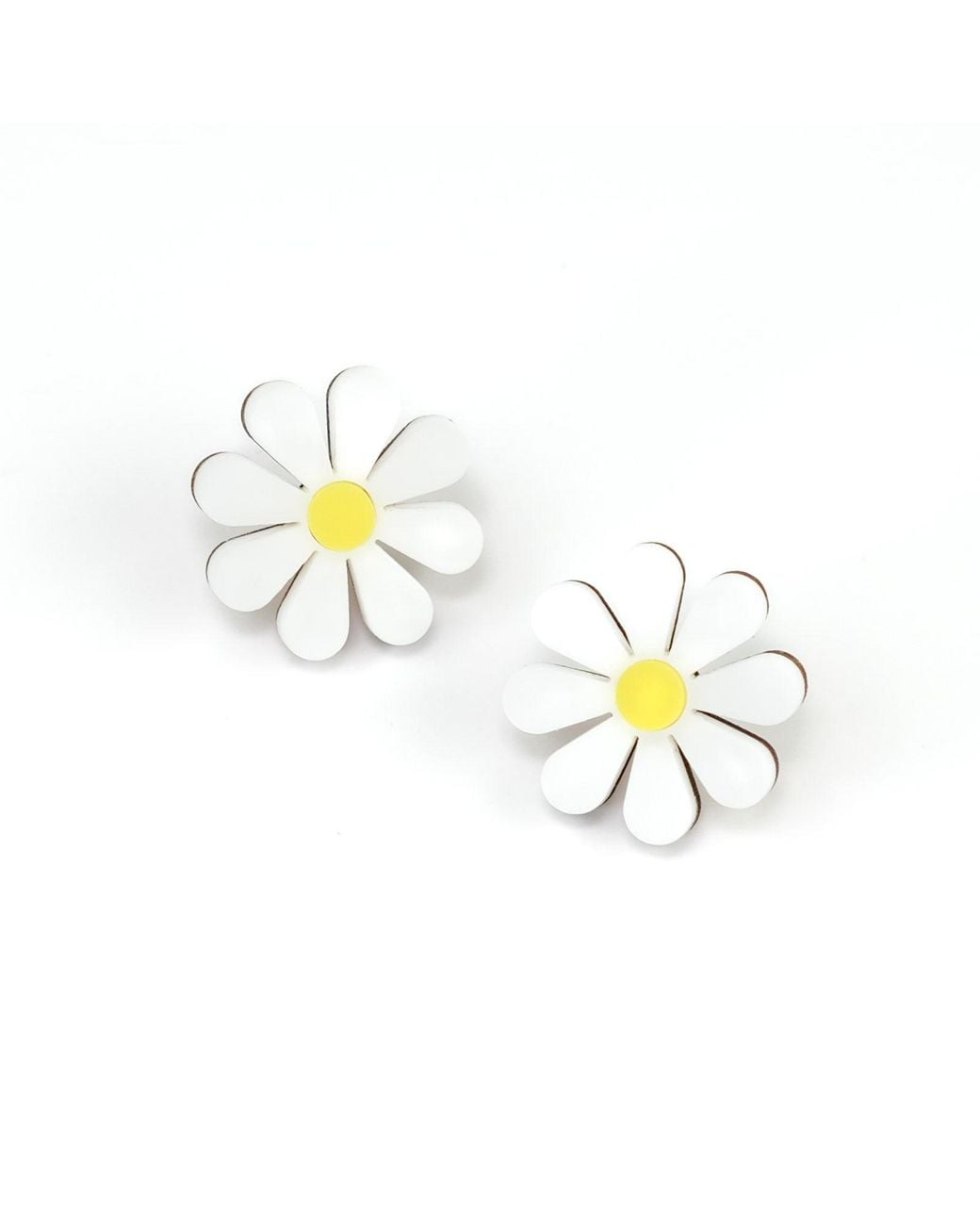 By Chavelli Metallic Daisy Stud Earrings